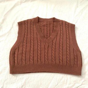NWOT Brown Sweater Vest